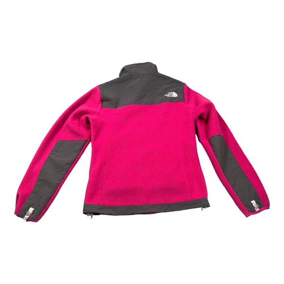 The North Face Jacket Women XS Pink Gray Denali Fleece Full Zip Outdoor Logo - Picture 2 of 11